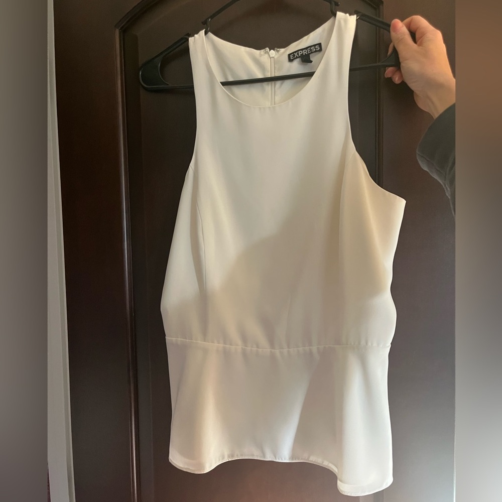 Express Ivory Sleeveless Top